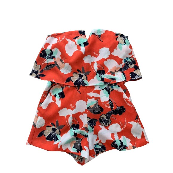 Saks Fifth Ave Pants - Saks Fifth Avenue Women’s Floral Romper White & Multi‎ Color Size Medium